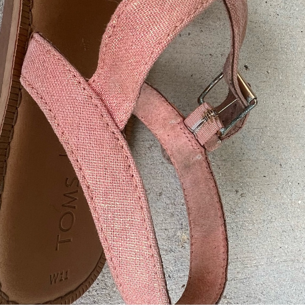 TOMS Shimmer Pink/Coral Sandal Women Size 11 - Picture 5 of 11